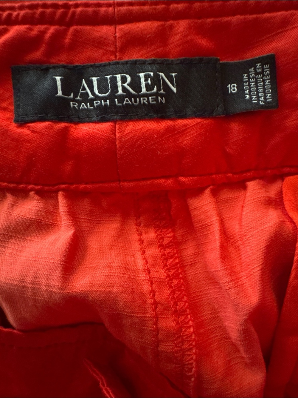 LAUREN Ralph Lauren Women's Cropped Cotton-Blend Cargo Pants size 18 - Picture 8 of 10